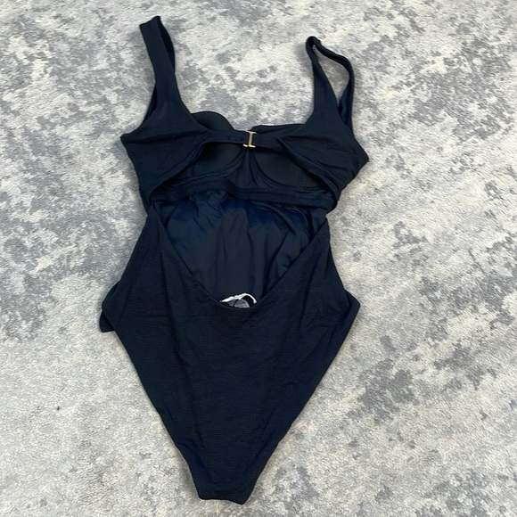 New L Space Balboa One Piece Swimsuit Tie Waist Black Sz L - Picture 6 of 13
